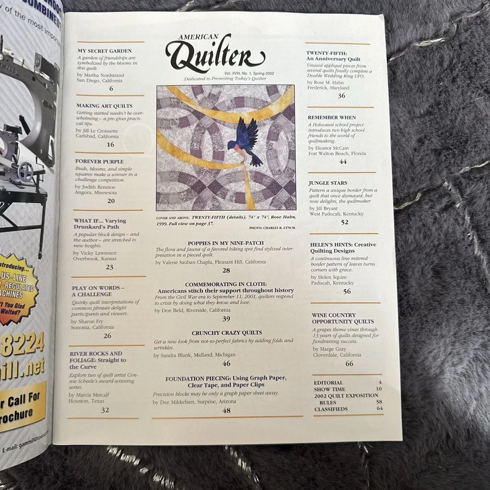 Vintage Spring 2002 /'American Quilters Magazine